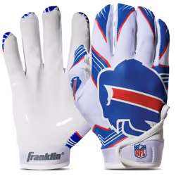 Franklin Sports Buffalo Bills Youth NFL Football Receiver Gloves - Receiver Gloves For Kids - NFL Team Logos and Silicone Pal ...