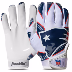 Franklin Sports New England Patriots Youth NFL Football Receiver Gloves - Receiver Gloves For Kids - NFL Team Logos and Silic ...