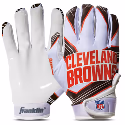 Franklin Sports Cleveland Browns Youth NFL Football Receiver Gloves - Receiver Gloves For Kids - NFL Team Logos and Silicone  ...