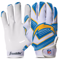 Franklin Sports Los Angeles Chargers Youth NFL Football Receiver Gloves - Receiver Gloves For Kids - NFL Team Logos and Silic ...
