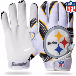 Franklin Sports Pittsburgh Steelers Youth NFL Football Receiver Gloves