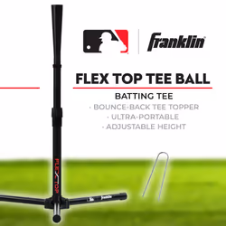 Franklin Sports MLB Kids Flex Top Teeball Batting Tee + Stand - Adjustable Youth Hitting Tee for Baseball + Teeball - Perfect for Kids + Toddlers  Siz