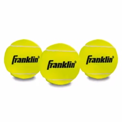 Franklin Sports Practice Tennis Balls - Official Size Low Pressure Tennis Balls - Great for Training + Practice - 3 Count (Pa ...