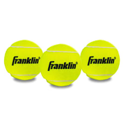 Franklin Sports Practice Tennis Balls - Official Size Low Pressure Tennis Balls - Great for Training + Practice - 3 Count (Pack of 1)  Can of Low Boun