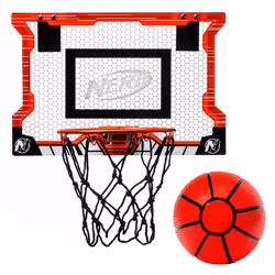 NERF Basketball Hoop Set - Pro Hoop Mini Hoop Set with Mini NERF Basketball - Steel Rim Great for Dunking - Over The Door Bas ...