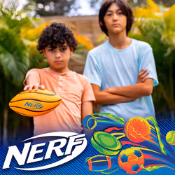 Nerf Kids Foam Football - Spiral Grip Mini Soft Foam Football for Kids