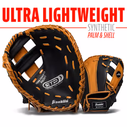 Franklin Sports Teeball Glove - RTP Fielding Glove - Synthetic Leather Baseball Glove - Ready to Play Glove (RTP) - 9.5 Inch Right Hand Throw - First
