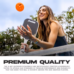 Franklin Sports X-40 Pickleballs - Outdoor Pickleballs - 12 Pack Bulk - USA Pickleball Approved - Lava - Official Ball of US Open Pickleball Champions