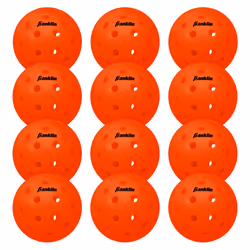 Franklin Sports X-40 Pickleballs - Outdoor Pickleballs - 12 Pack Bulk - USA Pickleball Approved - Ember - Official Ball of US ...