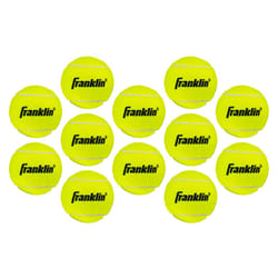 Franklin Sports Pressureless Tennis Balls - Official Size Low Pressure + Bounce Tennis Balls - Great for Training + Practice - 12 Pack Bag - All Court