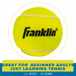 Franklin Sports Pressureless Tennis Balls - Official Size Low Pressure + Bounce Tennis Balls - Great for Training + Practice - 12 Pack Bag - All Court
