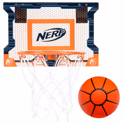 NERF Over The Door Mini Basketball Hoop Set - Pro Hoop Mini Hoop Set with NERF Foam Basketball - Steel Rim Great for Dunking ...