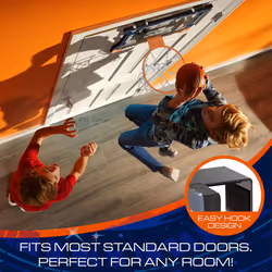 NERF Over The Door Mini Basketball Hoop Set - Pro Hoop Mini Hoop Set with NERF Foam Basketball - Steel Rim Great for Dunking - Perfect Bedroom + Offic