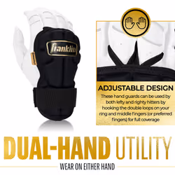 Franklin Sports Baseball Hand + Wrist Guard - PRT LG Series Adult Hand + Wrist Protector for Batting - Protective Hand  Wrist Shield - Right + Left Ha