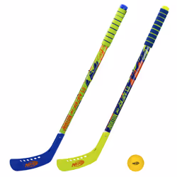 Franklin Sports NERF Proshot Kids Hockey Sticks+Ball Set-2 Player Youth Indoor+Outdoor NERF Hockey Set-2 in 1 Knee+Floor Hock ...