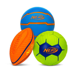 Nerf Kids Mini Foam Sports Ball Set-Soft Foam Football Soccer Ball+Basketball Set for Kids-All Sport Mini Ball Set-Indoor+Outdoor Youth Sport Balls-Pe