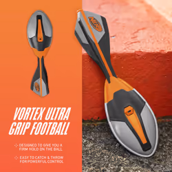 Nerf Vortex Ultimate Grip Foam Football Soft Vortex Football for Long-Distance Throws - All-Weather Perfect for Pool + Beach Football - Kids Ultimate