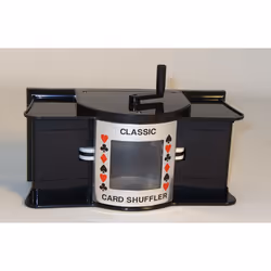 WorldWise Imports 32665, Card shuffler, Black, Silver, Transparent