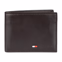 Tommy Hilfiger Men's Leather Wallet - Thin Sleek Casual Bifold with 6 Credit Card Pockets and Removable ID Window British Br ...