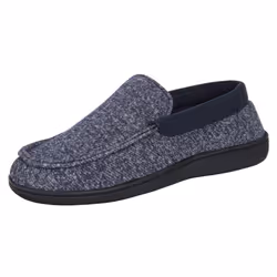 Hanes Mens Moccasin Slipper Navy Small