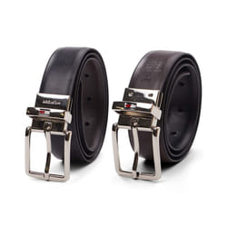 Tommy Hilfiger Boys' Reversible Dress Belt  Black/Brown  Large