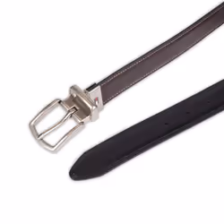 Tommy Hilfiger Boys' Reversible Dress Belt  Brown/Black Logo  Medium