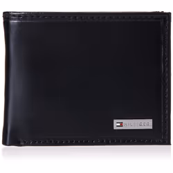 Tommy Hilfiger Men's Passcase Wallet with Multiple Card Slots Black One Size