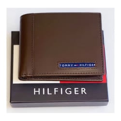 Tommy Hilfiger Cambridge Men's Leather Wallet with ID Passcase Brown