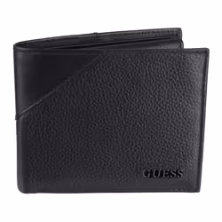 Guess Men's Leather Passcase Wallet Black One Size