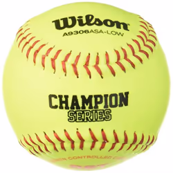 WILSON Sporting Goods A9306 ASA Series Softball  11 Inch (Pack of 12)  Optic Yellow (WTA9306BASA-LOW)