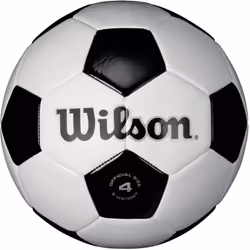 WILSON Traditional Soccer Ball - Size 4 Black/White
