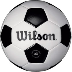 WILSON Traditional Soccer Ball - Size 4  Black/White