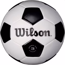 WILSON Traditional Soccer Ball - Size 3  Black/White