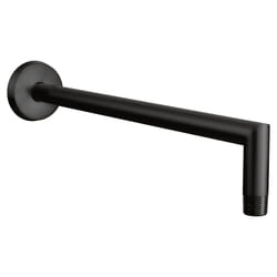 Moen S110BL Arris-Premium 14-Inch Rainshower Straight Shower Arm and Flange for Overhead Shower head  2-1/2 Inch Square  Matte Black