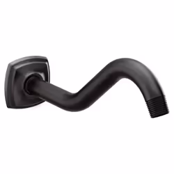 Moen 161951BL Curved Shower Arm with Wall Flange  Matte Black