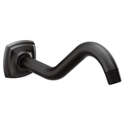 Moen 161951BL Curved Shower Arm with Wall Flange  Matte Black