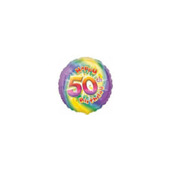 Happy 50th Birthday Circle Foil Balloon HS40 -