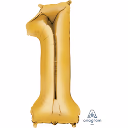 Amscan 2824401, Toy balloon, Foil, Gold, Number, 33 cm, 5 pc(s)