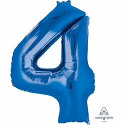 Amscan 2828201, Toy balloon, Foil, Blue, Number, 66 cm, 5 pc(s)