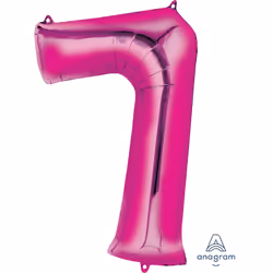 Amscan 2829301, Toy balloon, Foil, Pink, Number, 58 cm, 5 pc(s)