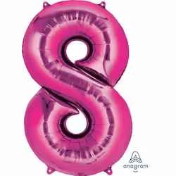 Amscan 2829601, Toy balloon, Foil, Pink, Number, 55 cm, 5 pc(s)