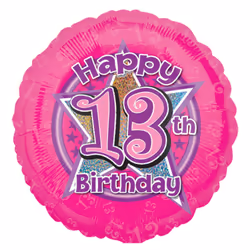 Amscan 2955301, Toy balloon, Foil, Pink, Birthday, Round, 5 pc(s)