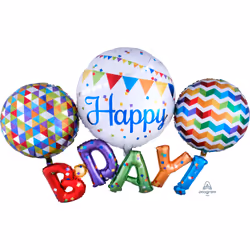 Amscan 3122701, Toy balloon, Foil, Birthday, 142 cm, 5 pc(s)