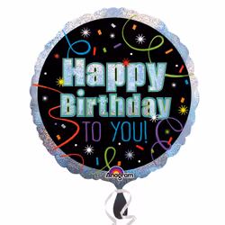 Amscan 3211501, Toy balloon, Foil, Multicolour, Birthday, Round, 1 pc(s)