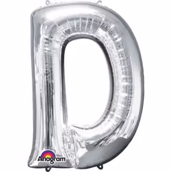 Amscan 3295201, Toy balloon, Foil, Silver, Letter, 600 mm, 830 mm