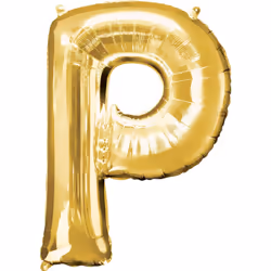 Amscan 3297801, Toy balloon, Foil, Gold, Letter, 600 mm, 810 mm