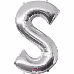 Amscan 3298301, Toy balloon, Foil, Silver, Symbol, 530 mm, 880 mm