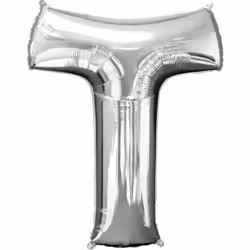 Amscan 3298501, Toy balloon, Foil, Silver, Letter, 660 mm, 810 mm