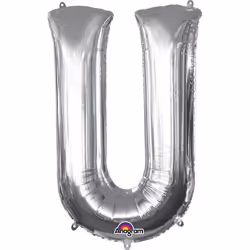 Amscan 3298701, Toy balloon, Foil, Silver, Symbol, 580 mm, 830 mm