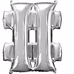 Amscan 3300301, Toy balloon, Foil, Silver, Figure, 680 mm, 830 mm